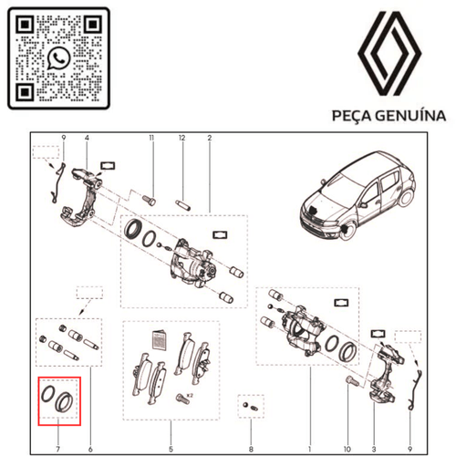 411206897R REPARO DA PINCA DE FREIO LOGAN  II SANDERO  II EXCETO STEPWAY RN 06897R -4-